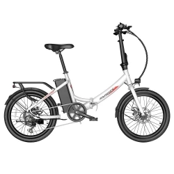 FAFREES F20 Light 20*1.95'' Tire Foldable City Electric Bike, 48V 250W Motor, 14.5Ah Battery - White