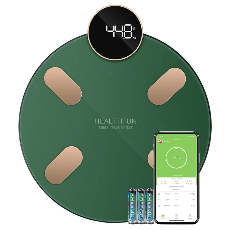 Wave Bluetooth Smart Weight Scale - Track 13 Essential Metrics Including  Weight, Fat, BMI, and More - with Fitbit - Devices for a Wellness Journey