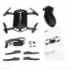 JJRC H37 Mini Baby Elfie WIFI FPV Foldable Drone with HD 720P Camera RC Quadcopter RTF - Black