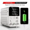 WANPTEK WPS1203 Programmable Regulated DC Power Supply, 120V 3A, Encoder Adjustment, USB Fast Charge - White