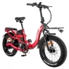 Fafrees F20 X-Max 20*4.0 inch Fat Tire Foldable Electric Bike, 750W Motor, 30Ah Battery, Max Speed 25km/h - Red