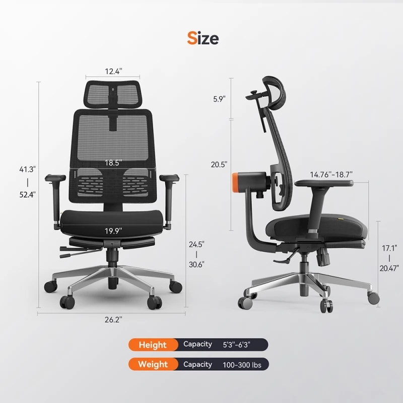 NEWTRAL Ergonomic Office Chair High Back Computer Chair Tiltable Lumbar  Support