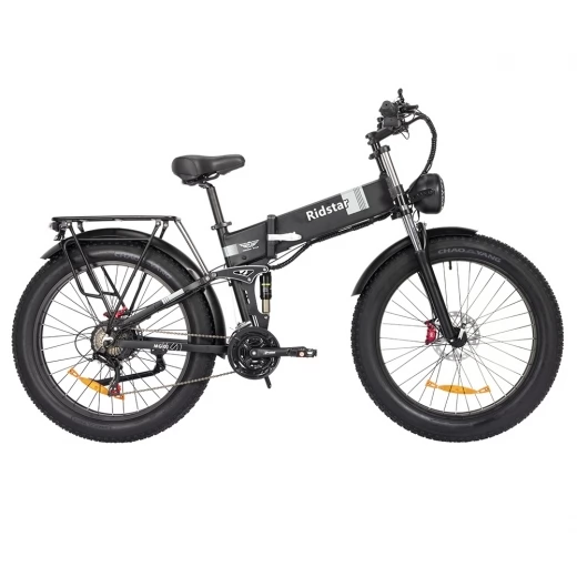 

Ridstar H26 Pro Electric Bike, 26*4.0 inch Fat Tires, 1000W Motor, 48V/20Ah Battery, 36mph Max Speed