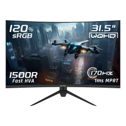 KTC H32S17 Gaming Monitor 32-Inch 2560×1440 QHD 165Hz HVA Curved 1500R 1ms Response Time