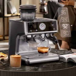 HiBREW H10 1050W Coffee Maker, 20 Bar Semi-Auto Coffee Machine, ESE  Pod/Ground Coffee Espresso Maker, 1.5L Capacity 