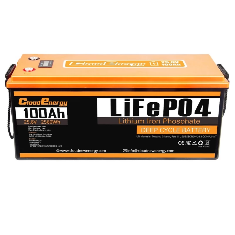LANPWR 24V 100Ah 2560Wh LiFePO4 Lithium Battery for RV/Marine