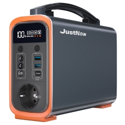 JustNow GT240 240W Portable Power Station, 240Wh LiFePO4 Battery Solar Generator