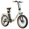 ONESPORT OT16-2 Foldable Electric Bike, 250W Motor, 48V 17Ah Battery, 20*3.0 inch Tires - White