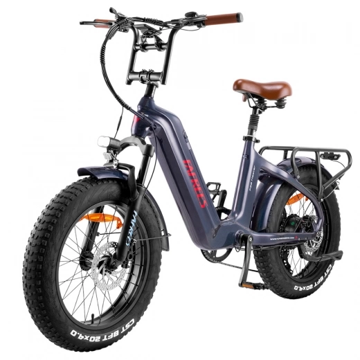 FAFREES F20 Master Electric bike, Carbon Fiber,500W Hub Motor, 48V 22.5Ah Battery, 20*4.0 Inch Air Tire - Aurora Grey