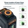 CIGMAN CM-605 5 Lines Laser Level, Switchable 1x360° 1x180° Laser Window, Self Leveling Green Cross Line