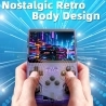 R36S Handheld Game Console, 3.5-inch IPS Screen, Linux System, 11 Emulator, 64GB - Transparent Purple