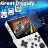 R36S Handheld Game Console, 3.5-inch IPS Screen, Linux System, 11 Emulator, 128GB - White