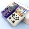 R35 Plus Handheld Game Console, 3.5 Inch 640*480 IPS Screen, Linux System, 64GB TF Card - Purple