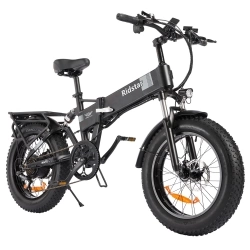 Ridstar H20 opvouwbare elektrische fiets, 1000W motor, 48V 15AH batterij, 20*4.0inch dikke banden, 45km/h max snelheid