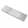 Foldable Bluetooth Wireless Rechargeable Keyboard with Touchpad for Windows, iOS, Android Tablets and Smartphones - Silver