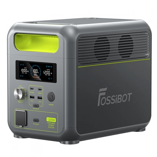 FOSSiBOT F1200 1024Wh 1200W Portable Power Station, Solar Generator with LFP Battery, Charge from 0-80% in 49 Mins