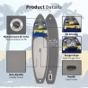 FunWater SUPFW30G Stand Up Paddle Board 335*83*15cm - Grey