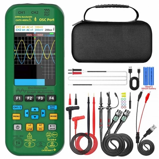

BSIDE O7 3 in 1 Oscilloscope Multimeter, Voltage/Current/Capacitance/Frequency/Resistance/Continuity/Diode Tester