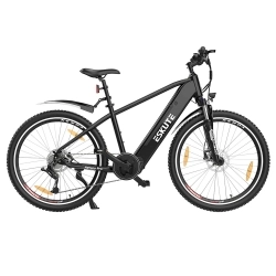 ESKUTE ES-27.5-ZZ Elektrische Fiets, 250W motor met middenaandrijving, 36V 25Ah Batterij, 27.5*2.1' Banden - Zwart