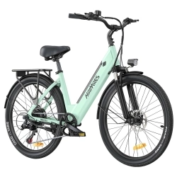 [Vorverkauf] Elektrofahrrad HillMiles MileCity1, 250W Motor, 36V 13AH Akku, 26-Zoll-Reifen, 32km/h Höchstgeschwindigkeit- Grün