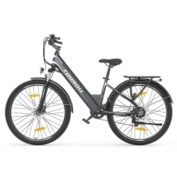 Touroll J1 ST Trekking Electric Bike, 250W Motor&15.6Ah Battery, 25km/h,27.5in Wheels, 100km Range, Comfort Handlebar