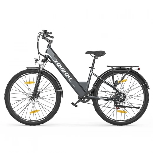 

Touroll J1 ST Trekking Electric Bike, 250W Motor&15.6Ah Battery, 25km/h,27.5in Wheels, 100km Range, Comfort Handlebar