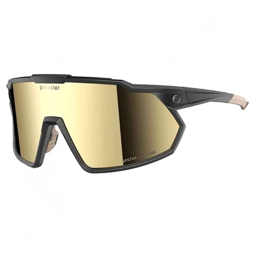 

Powster Tidal ZEISS Lens Sunglasses, UV Protection, Waterproof, Anti-Reflective - Golden, Black Frame