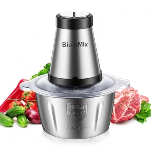 

BioloMix CP615 Electric Meat Grinder Chopper, Low/High 2 Speeds, 500W Motor, 2L Large Capacity