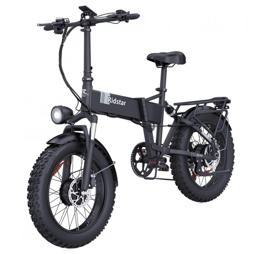 Opvouwbare elektrische fiets Ridstar H20 Pro, 1000W*2 motor, 48V 23AH batterij, 20*4 Inch dikke banden, 49km/h max snelheid