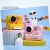 Kids Instant Print Camera WOWKIDS K27, 48MP front & rear dubbele camera's, 1080P resolutie, 4 filters, 32GB TF Card - Roze