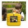 Kids Instant Print Camera WOWKIDS K27, 48MP front & rear dubbele camera's, 1080P resolutie, 4 filters, 32GB TF Card - Geel