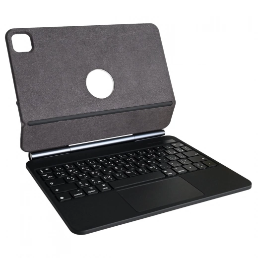 Kabellose Bluetooth 5.3 Magnetische Tastatur für 12.9" iPad, englisches Layout, mit bunter Hintergrundbeleuchtung - Schwarz