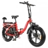 Faltbares City-Elektrofahrrad TESWAY S5, 250W 48V 20Ah 25km/h 110KM 70N.m Shimano 7-Gang, 20*4.0 Zoll Fat Tires - Rot