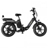 TESWAY X5 Foldable Electric Mountain Bike, 750W 48V 25Ah 45km/h 130KM 85N.m Shimano 7-Speed, 20*4.0-inch Fat Tires - Black