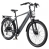 Elektrische Stadsfiets TESWAY STRIDER, 250W Bafang Motor 48V 12Ah 25km/h 65KM 55N.m 7 Speeds 27.5” banden, Gashendel Modus-Grijs