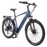 TESWAY STRIDER City Electric Bike, 250W Bafang Motor 48V 12Ah 25km/h 65KM 55N.m 7 Speeds 5 Levels 27.5" Tires,Throttle Mode-Blue