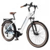 Mid-Motor E-bike TESWAY COMET-F Step-thru Electric Trekking Bike, 500W 55N.M 672Wh 80km 40km/h Torque Sensor 27.5" Tires-White