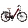 E-Bike mit Mittelmotor TESWAY COMET-F Step-thru Elektro-Trekkingrad, 500W 55N.M 672Wh 80km 40km/h Torque Sensor 27.5“ Reifen-Rot