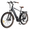 Mid-Motor E-bike TESWAY COMET-M Step-over Electric Trekking Bike, 500W 55N.M 672Wh 80km 40km/h Torque Sensor 27.5" Tires-Grey