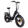 E-Bike MYATU MYT-20XD Step-thru Trekkingfiets, 250W 36V 25AH(900Wh) 25KM/H 100KM 7 Snelheid 20"*4” Dikke Band, EU-conform-Zwart