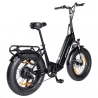 E-Bike MYATU MYT-20XD Step-thru Trekkingfiets, 250W 36V 25AH(900Wh) 25KM/H 100KM 7 Snelheid 20"*4” Dikke Band, EU-conform-Zwart