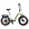 E-Bike MYATU MYT-20XD Step-thru Trekkingrad, 250W 36V 25AH(900Wh) 25KM/H 100KM 7 Gang 20"*4" Fat Reifen,  EU-konformes-Grün