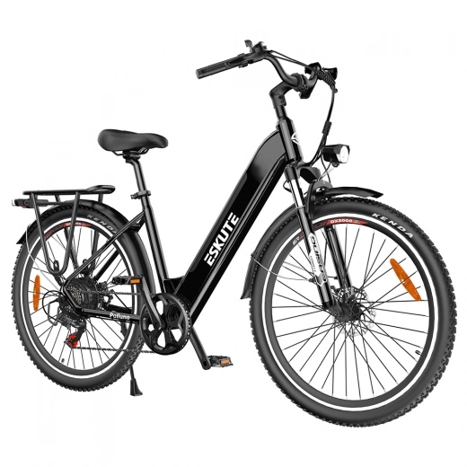 Elektrische fiets ESKUTE ES-26-LJ, 250W Bafang motor, 36V 20Ah accu, 26 x 1.75-inch Banden, 25km/h max snelheid - Zwart