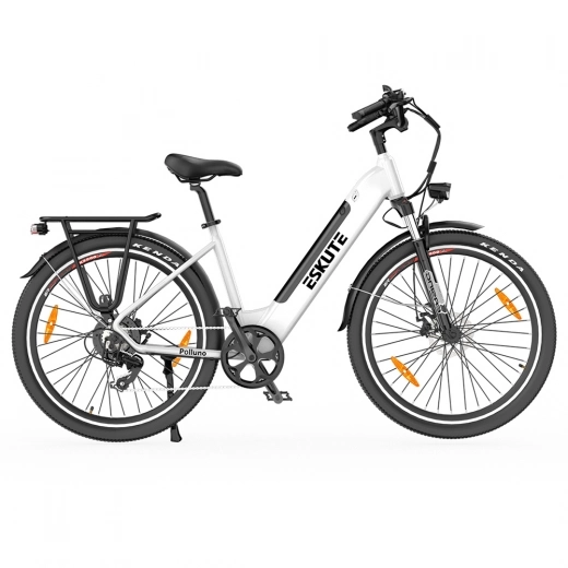 

ESKUTE ES-26-LJ Electric Bike, 250W Bafang Motor, 36V 20Ah Battery, 26 x 1.75-inch Tires, 25km/h Max Speed - White