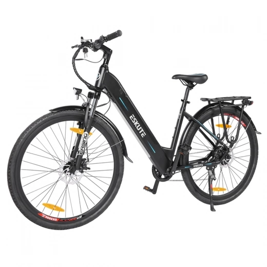 Elektrische Fiets ESKUTE ES-28-SD, 250W Motor, 36V 14.5Ah Batterij, 28 x 1.75'' Banden, 25km/h Maximale Snelheid - Zwart