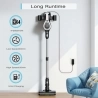 MOOSOO YC1 Cordless Vacuum Cleaner, 12kPa High Suction, Up to 40min Runtinte, LED Display - Silver