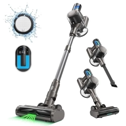 MOOSOO TD1-Mate Cordless Vacuum Cleaner, 33kPa Suction, LED Display, 45min Runtime, 420W Motor - Grey