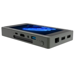 Meenhong JX5 Touchscreen Mini PC, 5,5'' 1920x1080 LCD-scherm, Intel N100 4 cores Max 3,4GHz, 12GB LPDDR5 RAM 128GB SSD