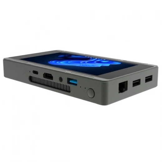 Meenhong JX5 Touchscreen Mini PC, 5.5'' 1920x1080 LCD Bildschirm, Intel N100 4 Kerne Max 3.4GHz, 12GB LPDDR5 RAM 128GB SSD