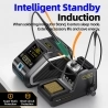 FNIRSI DWS-200 F245 Standard 200W Digital Soldering Iron Station Kit, with 1 Iron Tip and 2 Helping Hands - Black